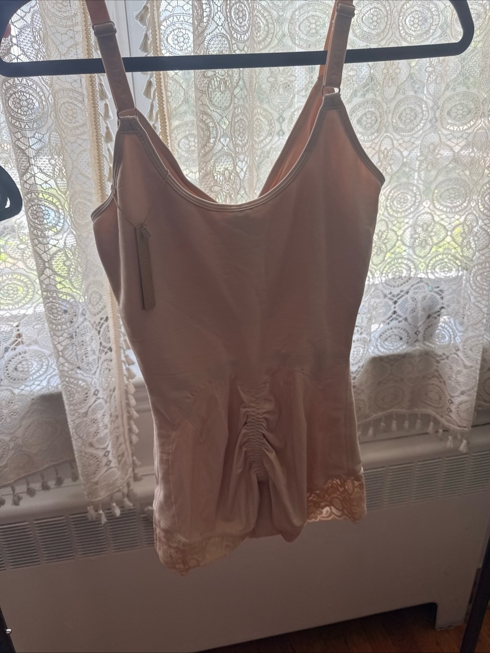 Smoothing Nude/Tan Shaping Camisole with Lace Trim